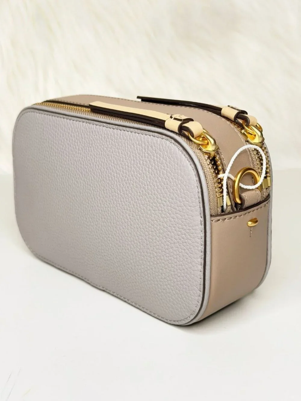Tory Burch Mini Miller Colorblock Leather Crossbody Bag - Bay Gray Multi